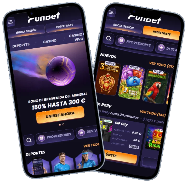 FunBet Casino versión móvil con bono deportivo, nuevos juegos y promociones